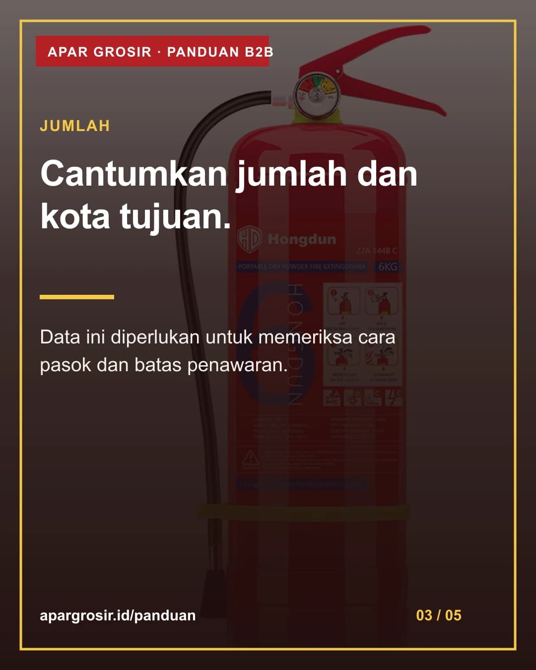 Cantumkan jumlah dan kota tujuan. Data ini diperlukan untuk memeriksa cara pasok dan batas penawaran.