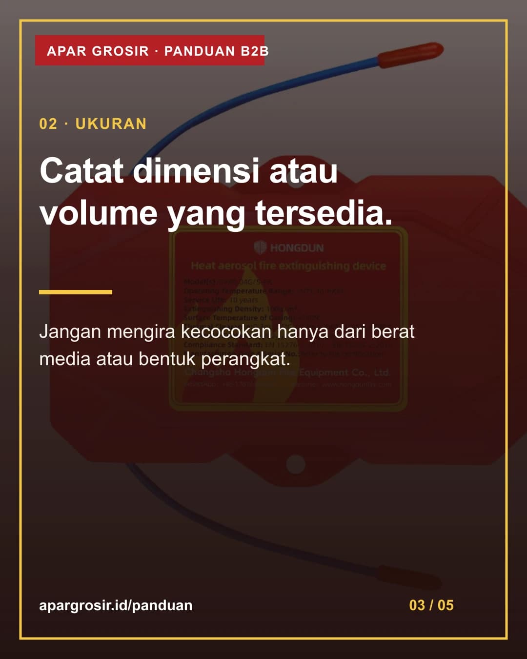 Catat dimensi atau volume yang tersedia. Jangan mengira kecocokan hanya dari berat media atau bentuk perangkat.